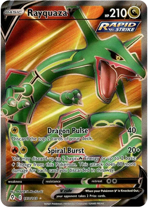 Producto - Rayquaza V Full Art - 193/203 - Evolving Skies - Holo