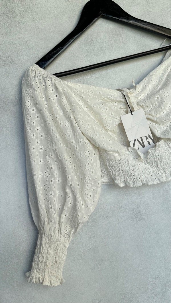 Producto - Top bordado perforado Zara - 2