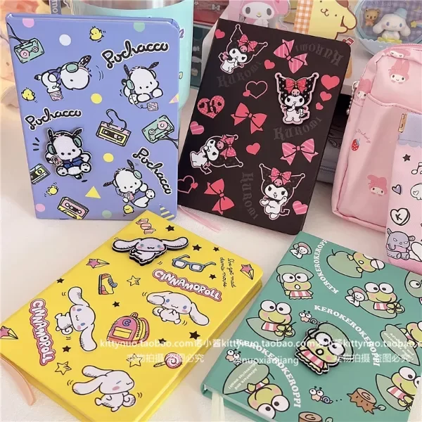 Producto - Anotadores tapa dura con parche de abrojo Sanrio oficial