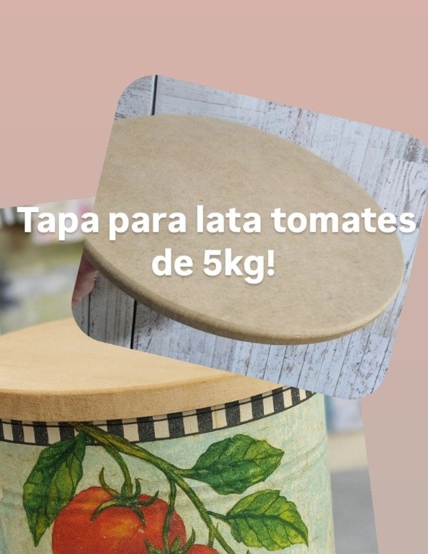 Producto - Tapa Lata de Tomate. 23cms