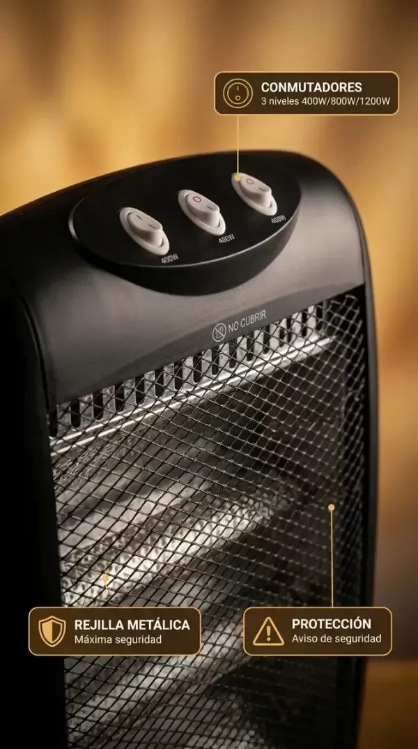 Producto - ESTUFA 3 VELAS 1200W - 3 NIVELES DE CALOR - 2
