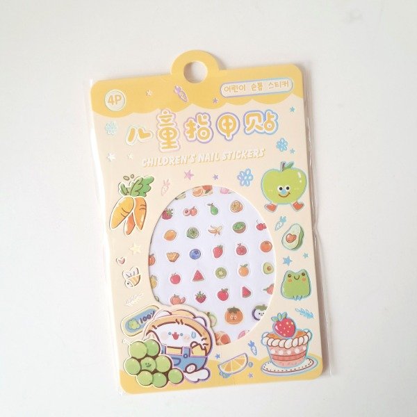 Producto - Set de 4 Mini Planchas de Stickers - Comiditas