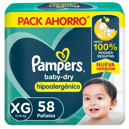 Producto - Pampers Baby Dry xg 58