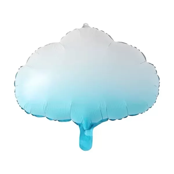 Producto - Siluetas globlos metalizados NUBE BLANCA Y CELESTE 52x51cm