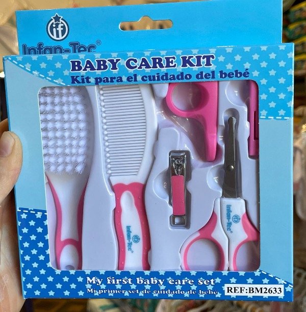 Producto - Set manicura y cuidado del bebé x6 +0M rosa