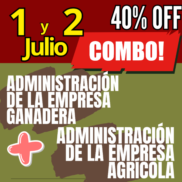 Producto - COMBO 2 CURSOS:     Gestión Ganadera  +  Gestión Agrícola
