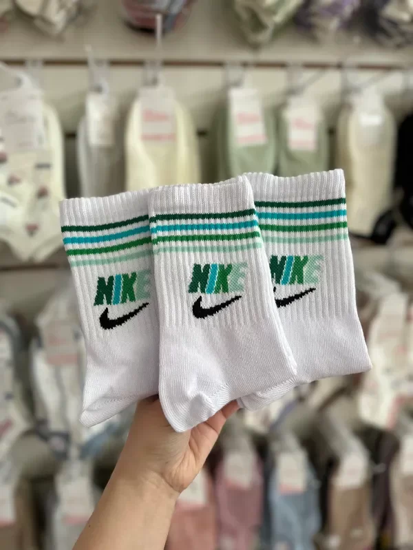 Medias 3/4 nike tricolor verde