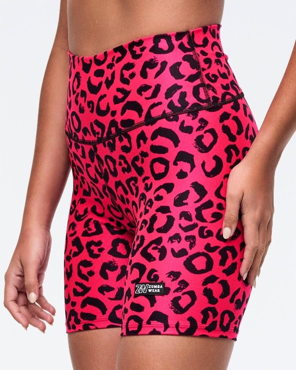Producto - Zumba Sizzlin' High Waisted Biker Shorts - Pink/Black
