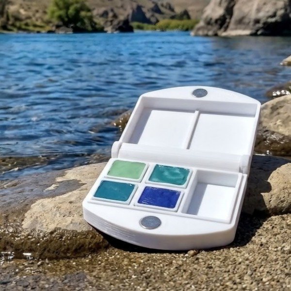Producto - Acuarelas cerámicas en estuche Colores del Río - 6