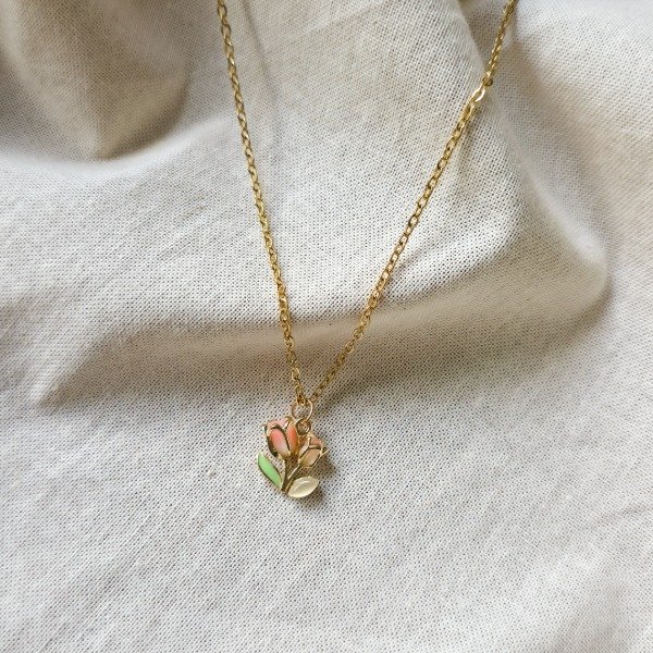 Producto - Collar tulipanes gold