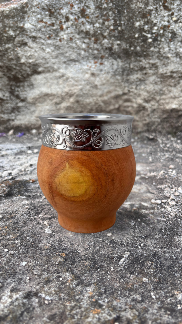 Producto - MATE IMPERIAL FLORAL DE ACERO ALGARROBO