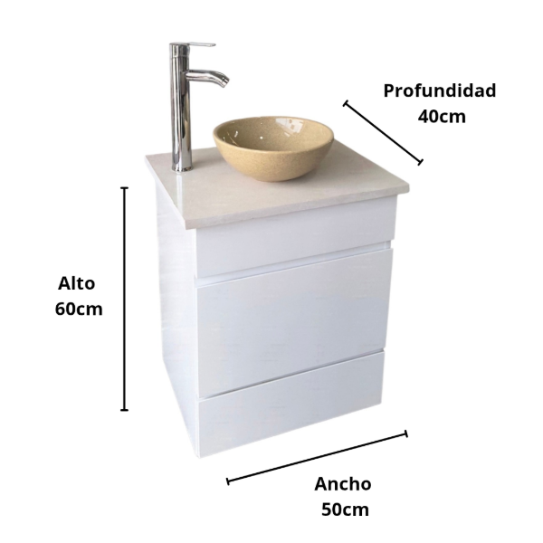 Producto - Vanitory de 50 cm (incluye grifería) - 6