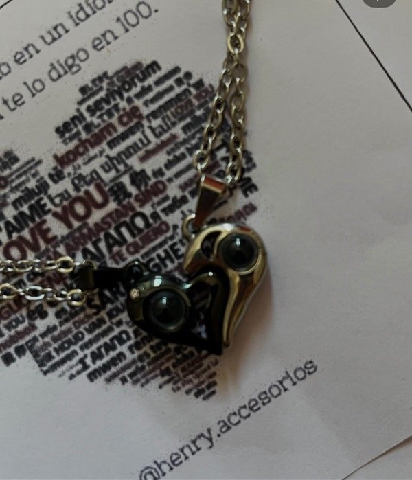 Producto - Collar te amo en 100 idiomas para compartir