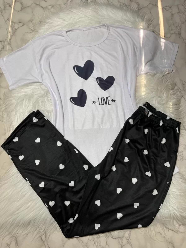Producto - Pijama animado modal soft pantalón y remera manga corta - Love