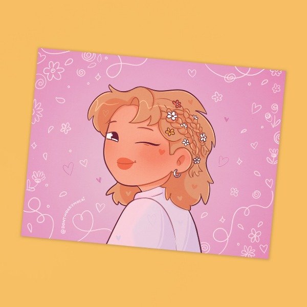 Producto - Postal Jimin con trenzas!