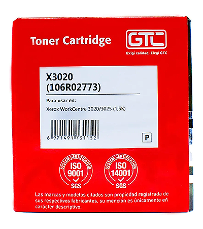Producto - Toner alternativo GTC XEROX 3020(106R02773) - 2