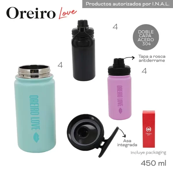 Producto - Botella Termica 450 Ml- Las Oreiro Love
