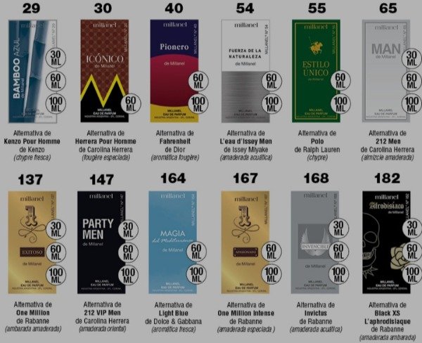 Producto - Perfumes alternativos millanel masculinos 60ml - 0