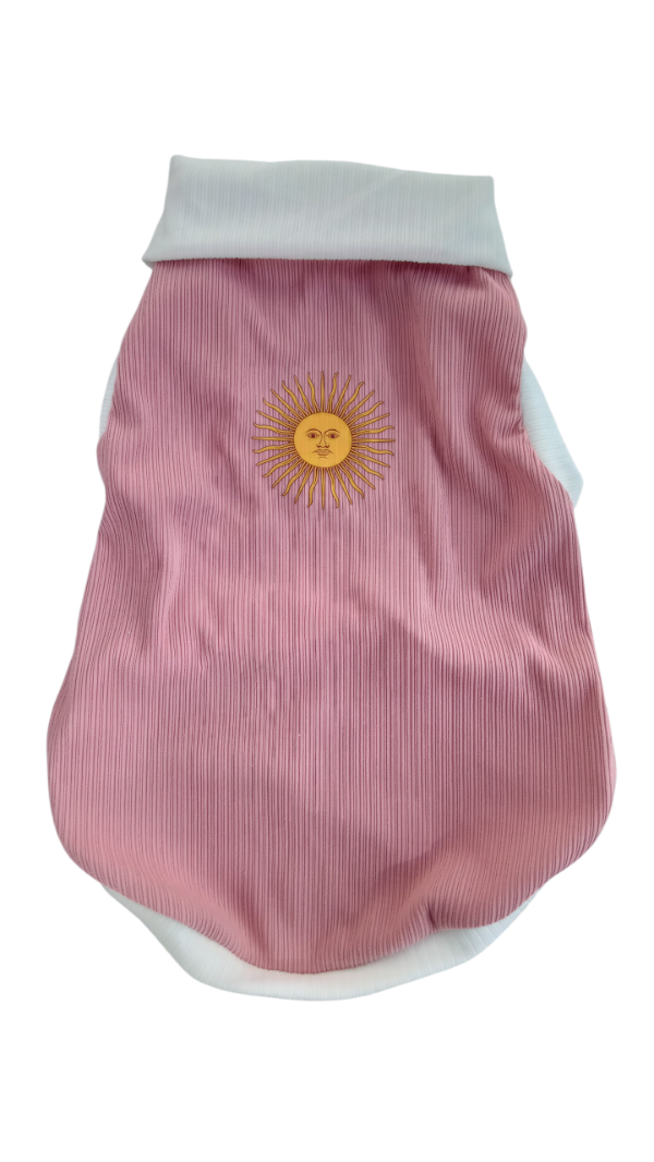 Producto - Chaleco argentina rosa con blanco