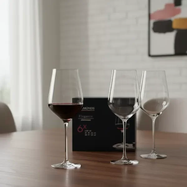 Producto - COPA DE VINO X 6 ELEGANCE BOCA CORTE FRIO 620ml EN CAJA - 0