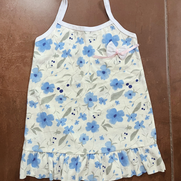Producto - Solerito Flores Celeste y Blanco 4A