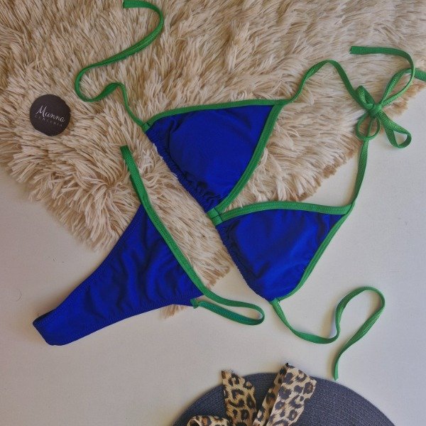 Producto - Bikini verde lima y azul - talle 90