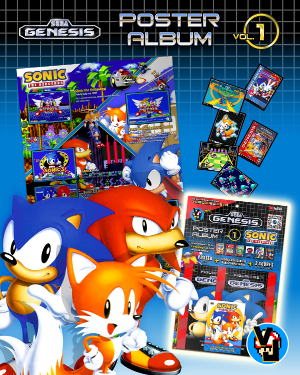 Producto - Poster-Album / SEGA Genesis Vol.1 Sonic junto a Videojueguista