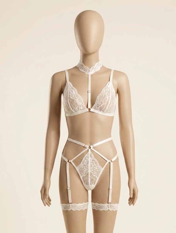 Producto - ART 2009 CONJUNTO ERÓTICO CON LIGUERO BLANCO