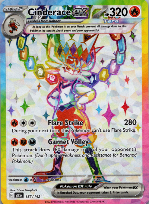 Producto - Cinderace ex - 157/142 - Stellar Crown - Holo