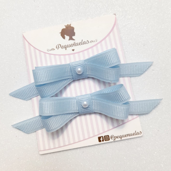 Producto - Moños Ada Celeste