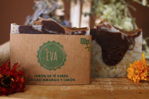 Producto - Eva: Jabón de Té Verde, Cacao Amargo y Limón