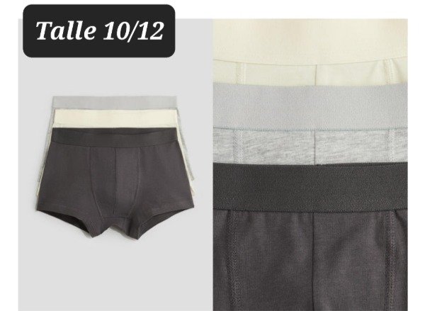 Producto - Pack de 3 boxer HyM talle 10/12
