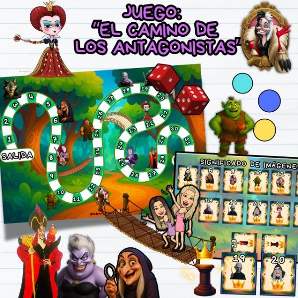 Producto - JUEGO DE RECORRIDO. EL CAMINO DE LOS ANTAGONISTAS