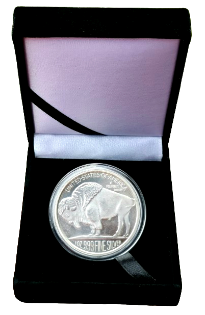 Producto - Estados Unidos 1 Onza Troy Plata 999 Bisonte/Nativo Caja y cápsula