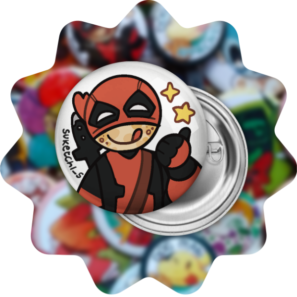 Producto - Pin 38mm - Deadpool OK