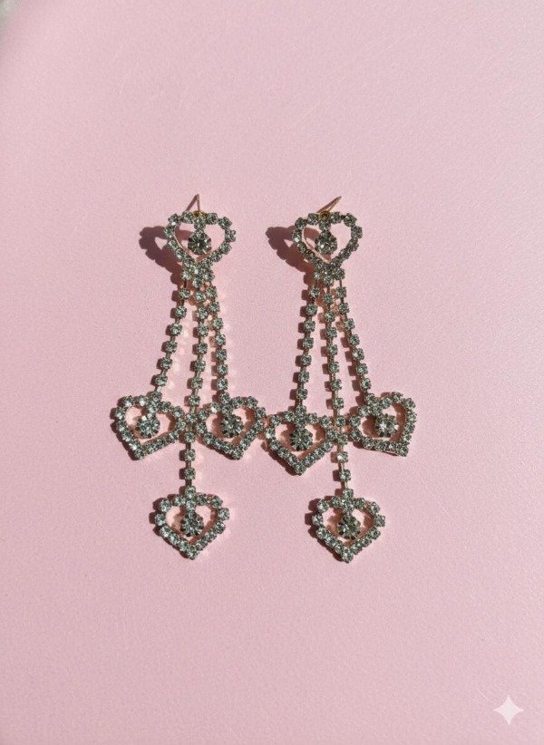 Producto - Aros strass corazon