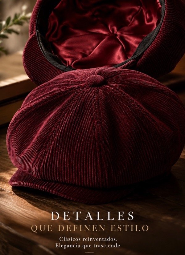 Producto - Headwear de Corderoy Bordó