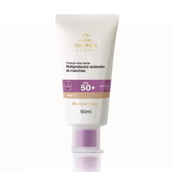 Producto - Multiprotector facial Aclarador FPS 50+ Color 2 50ml Chronos Derma