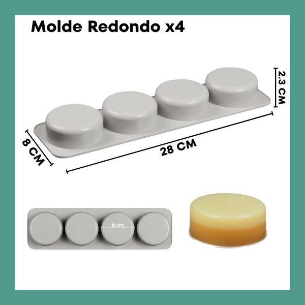 Producto - Molde Silicona Redondo x 4