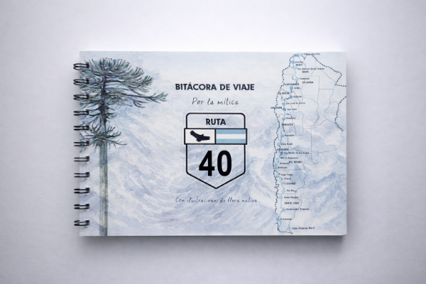Producto - BITÁCORA RUTA 40 - ILUSTRADA CON FLORA NATIVA