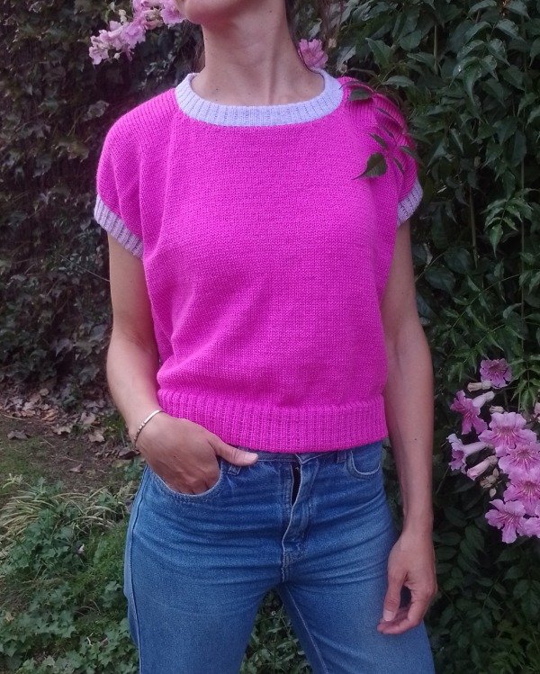 Producto - Chaleco Crop Fucsia(Talle M/L)