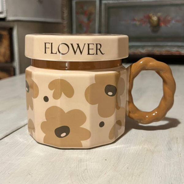 Producto - Taza temática de cerámica Flower