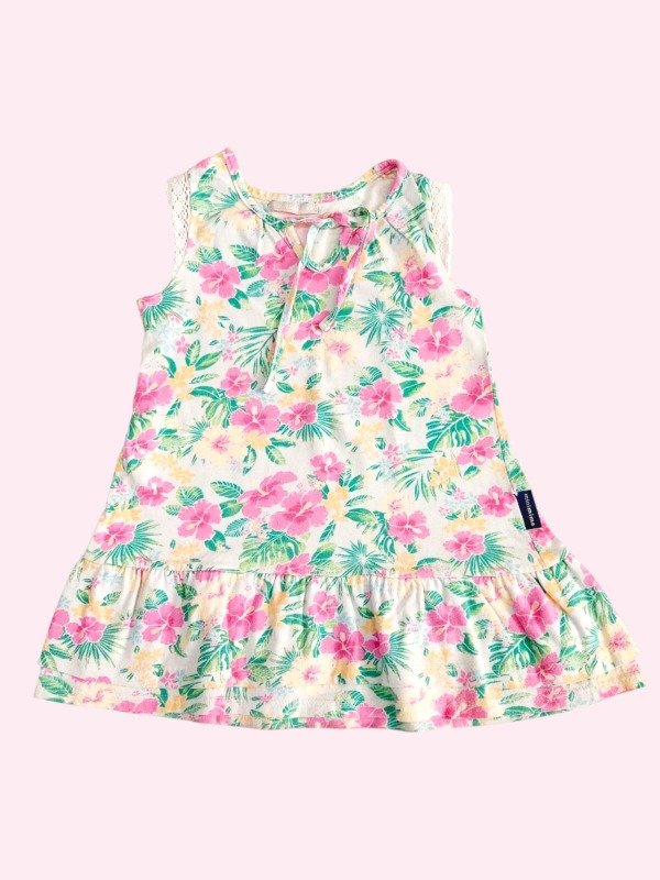 Producto - Vestido solero blanco con flores rosas Mimo 18/24 meses
