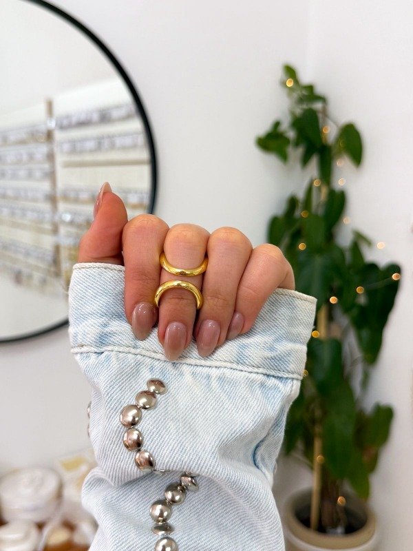 Producto - Anillo acero dorado reversible - 1