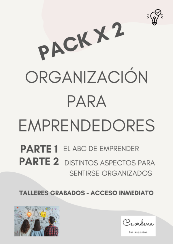 Producto - PACK X 2: ORGANIZACIÓN PARA EMPRENDEDORES - PARTE 1 Y PARTE 2