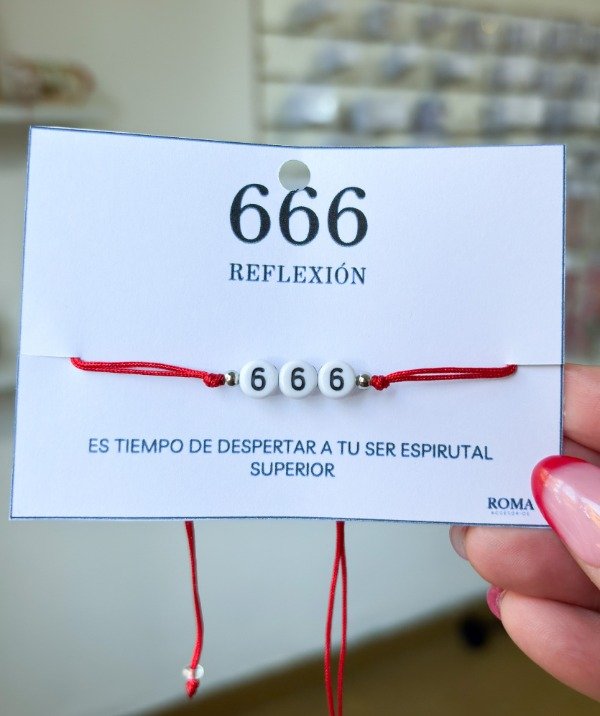 Producto - PULSERA ROJA MENSAJE 666