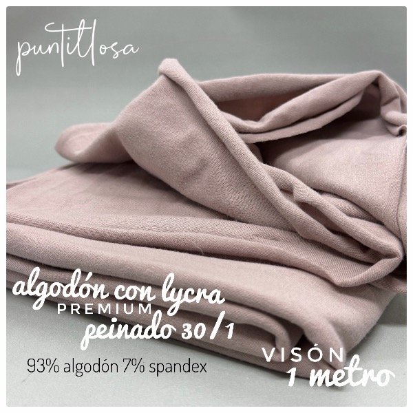 Producto - Algodón con lycra VISÓN - 1 metro