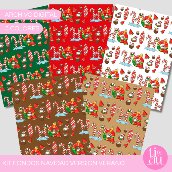 Producto - KIT FONDOS NAVIDAD VERSIÓN VERANO