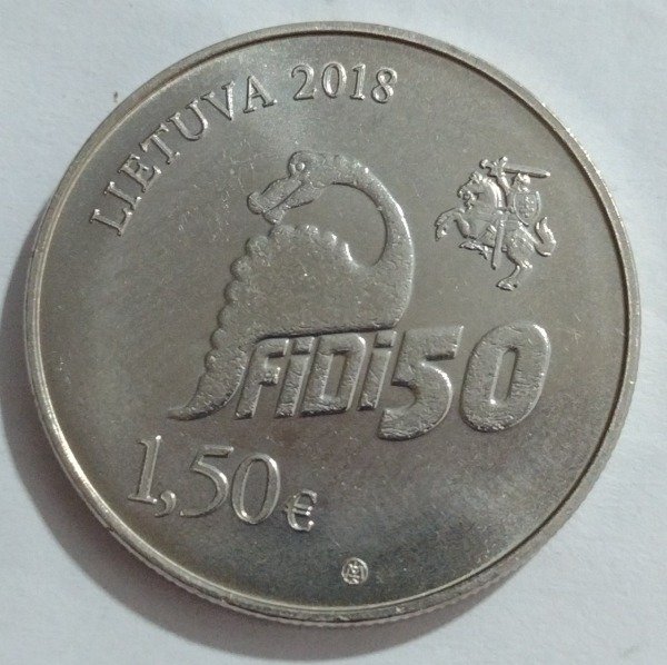 Producto - Lituania 1.5 euros 2018. FiDi 50 Km# 227 - 1