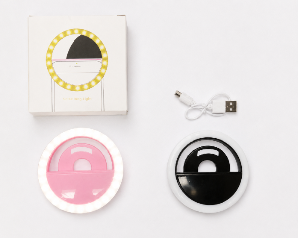 Producto - MINI ARO DE LUZ LED P/ CELULAR SELFIES USB COLORES SURTIDOS